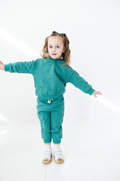 Organic Cotton Hoodie & Jogger Set | Green