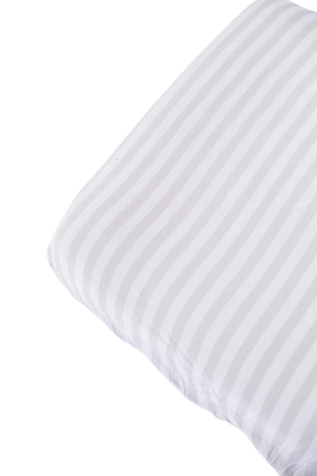 Striped 100% cotton Muslin Crib Sheet for nursery room for boys and girls.