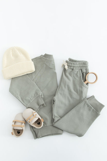 Organic Cotton Sweatsuit Set | Sage