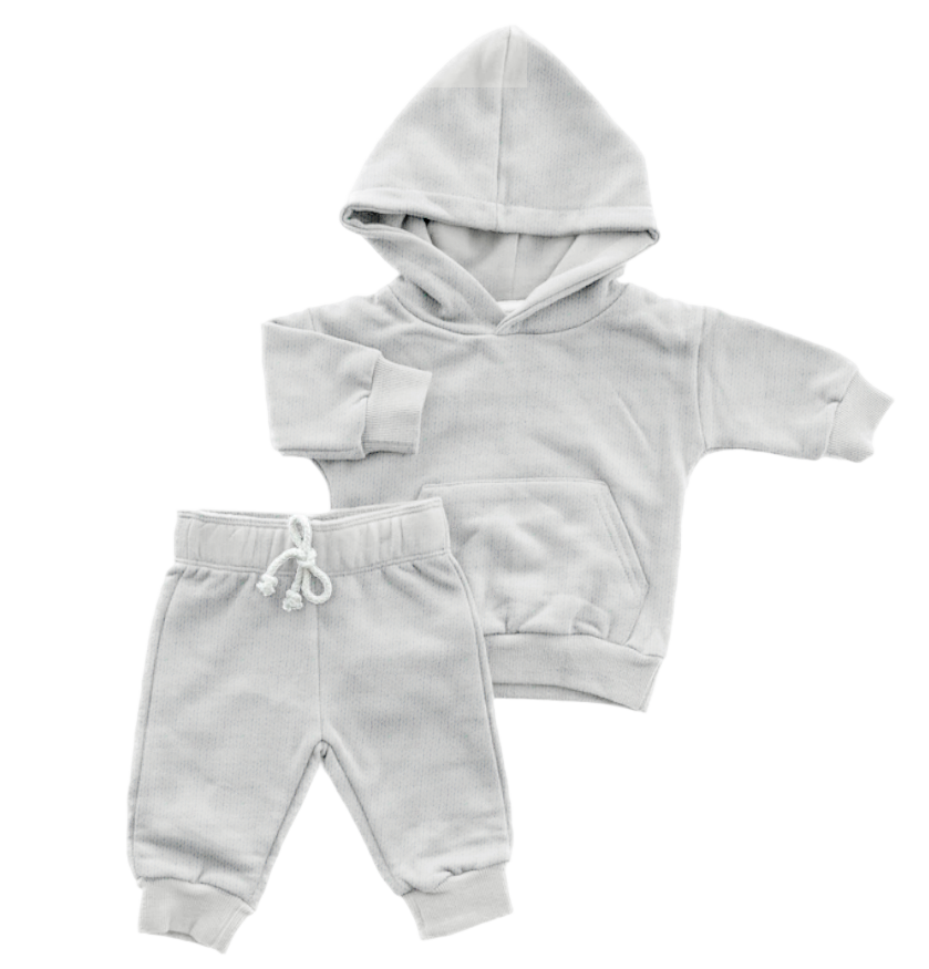 Organic Cotton Hoodie & Jogger Set | Gray