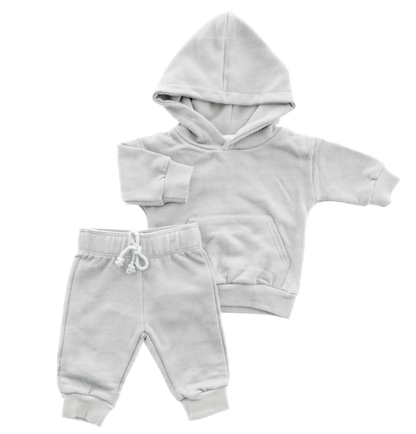 Organic Cotton Hoodie & Jogger Set | Gray