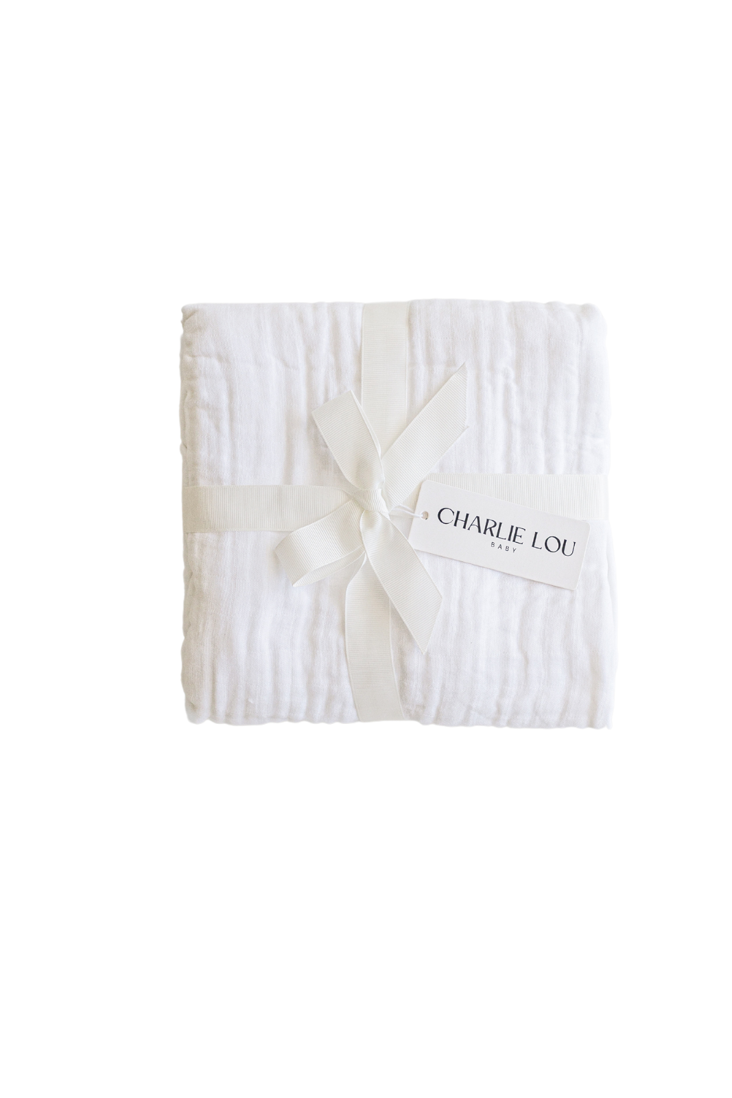 White 100% cotton muslin quilt, blanket or towel for baby girls, baby boys or toddlers.