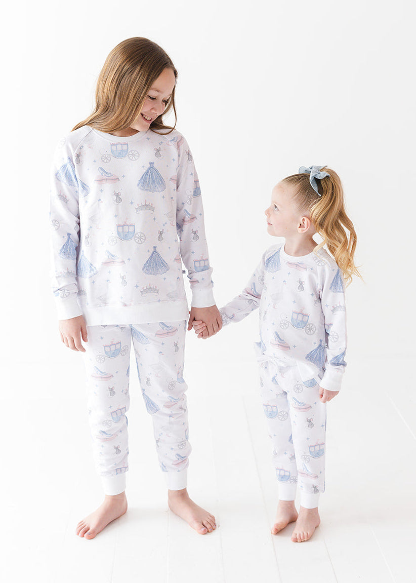Bamboo French Terry Sweatshirt and Jogger Set. With vintage Disney Cinderella print.