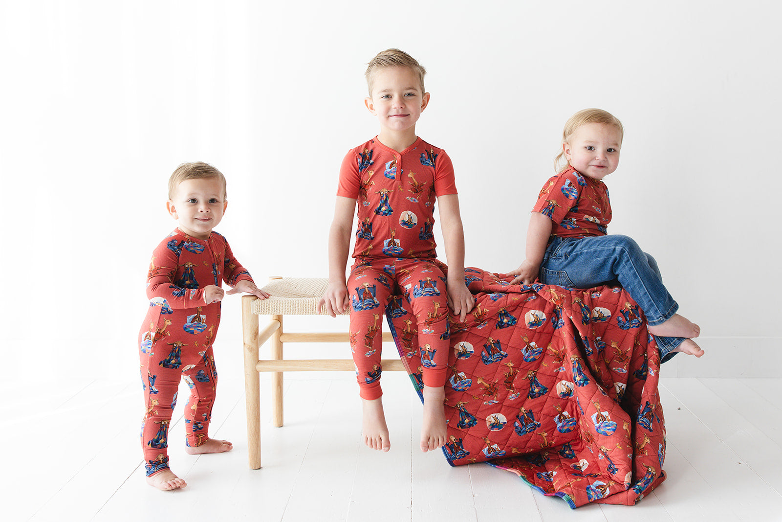 Llama Llama Red Pajama bamboo pajama set for toddler boys and girls. 