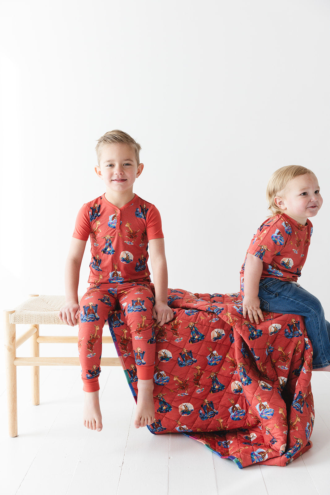 Llama Llama Red Pajama bamboo pajama set for toddler boys and girls. 