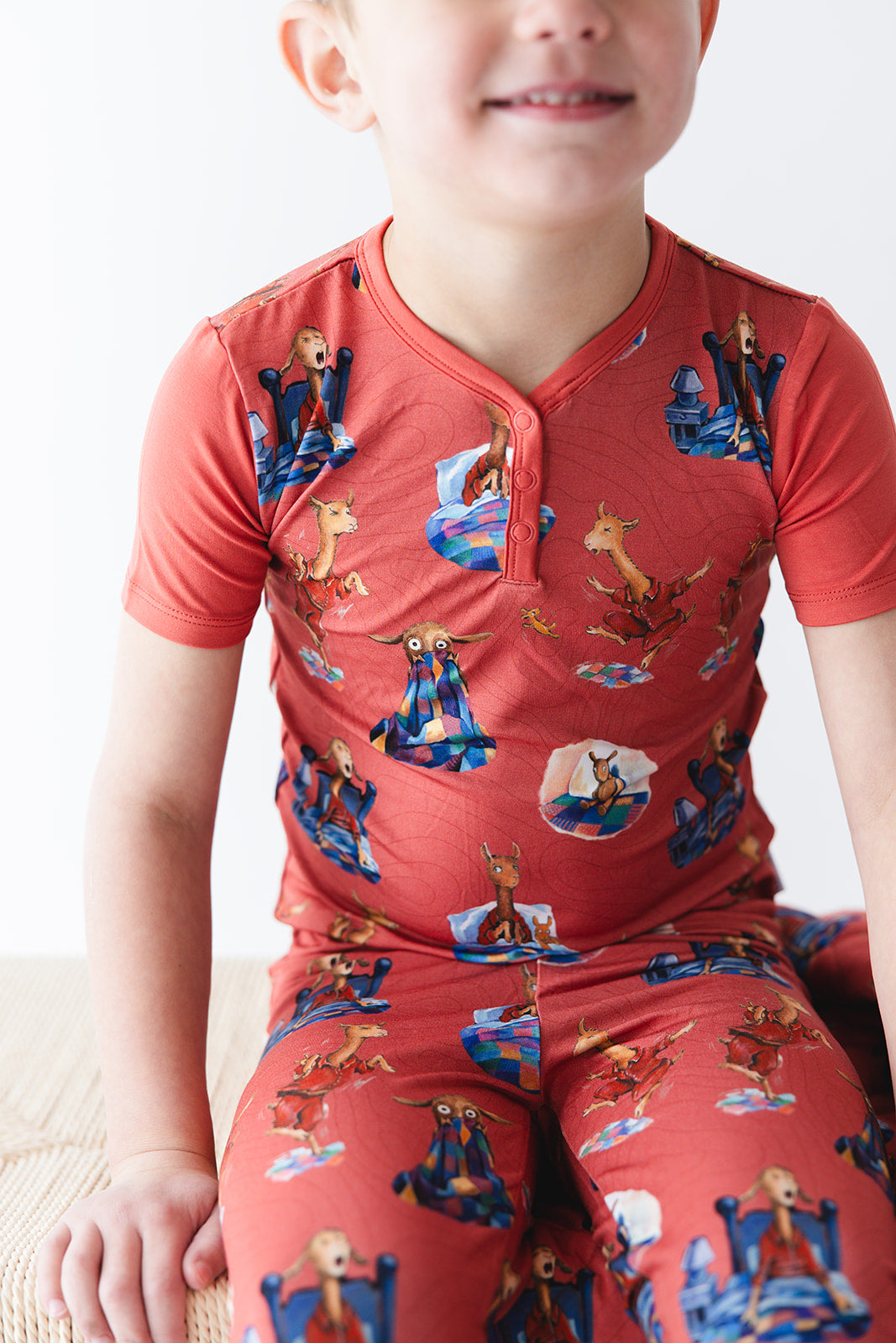 Llama Llama Red Pajama bamboo pajama set for toddler boys and girls. 