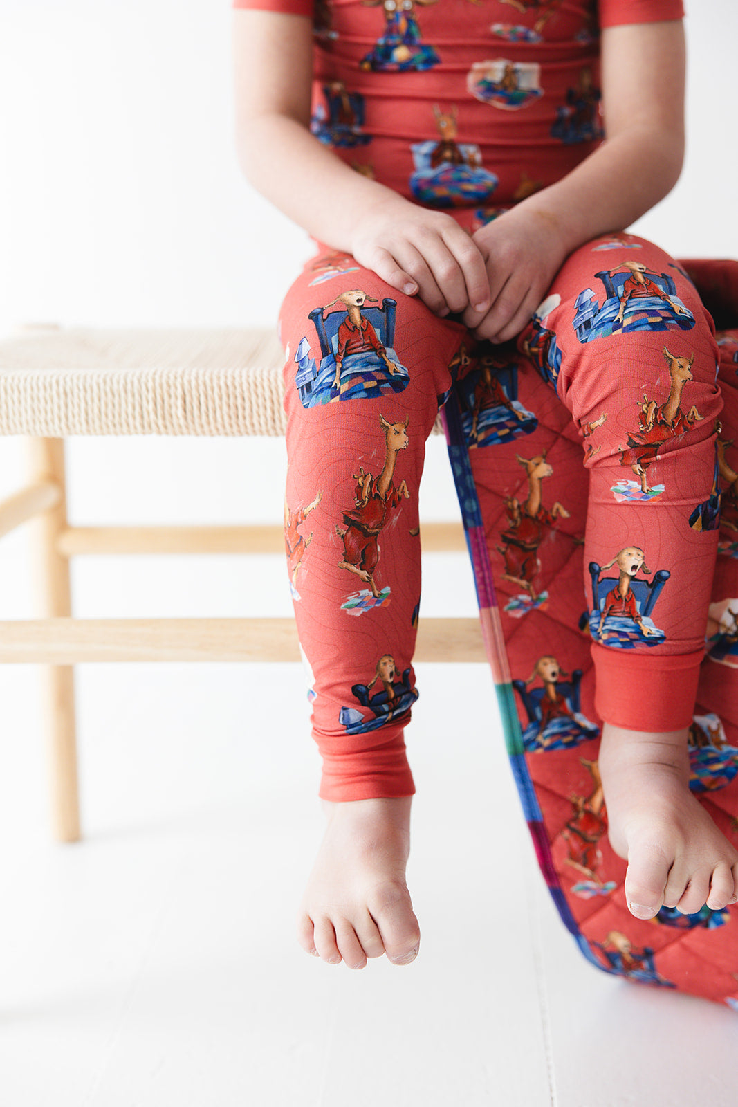 Llama Llama Red Pajama bamboo pajama set for toddler boys and girls. 