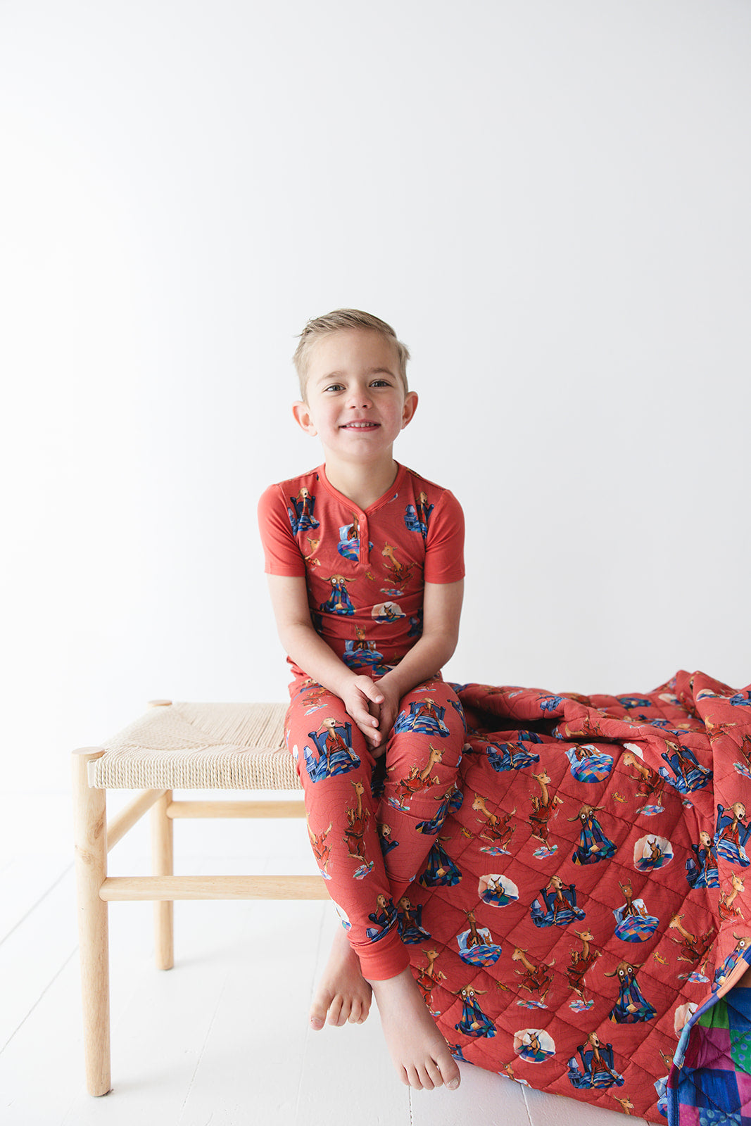 Llama Llama Red Pajama bamboo pajama set for toddler boys and girls. 