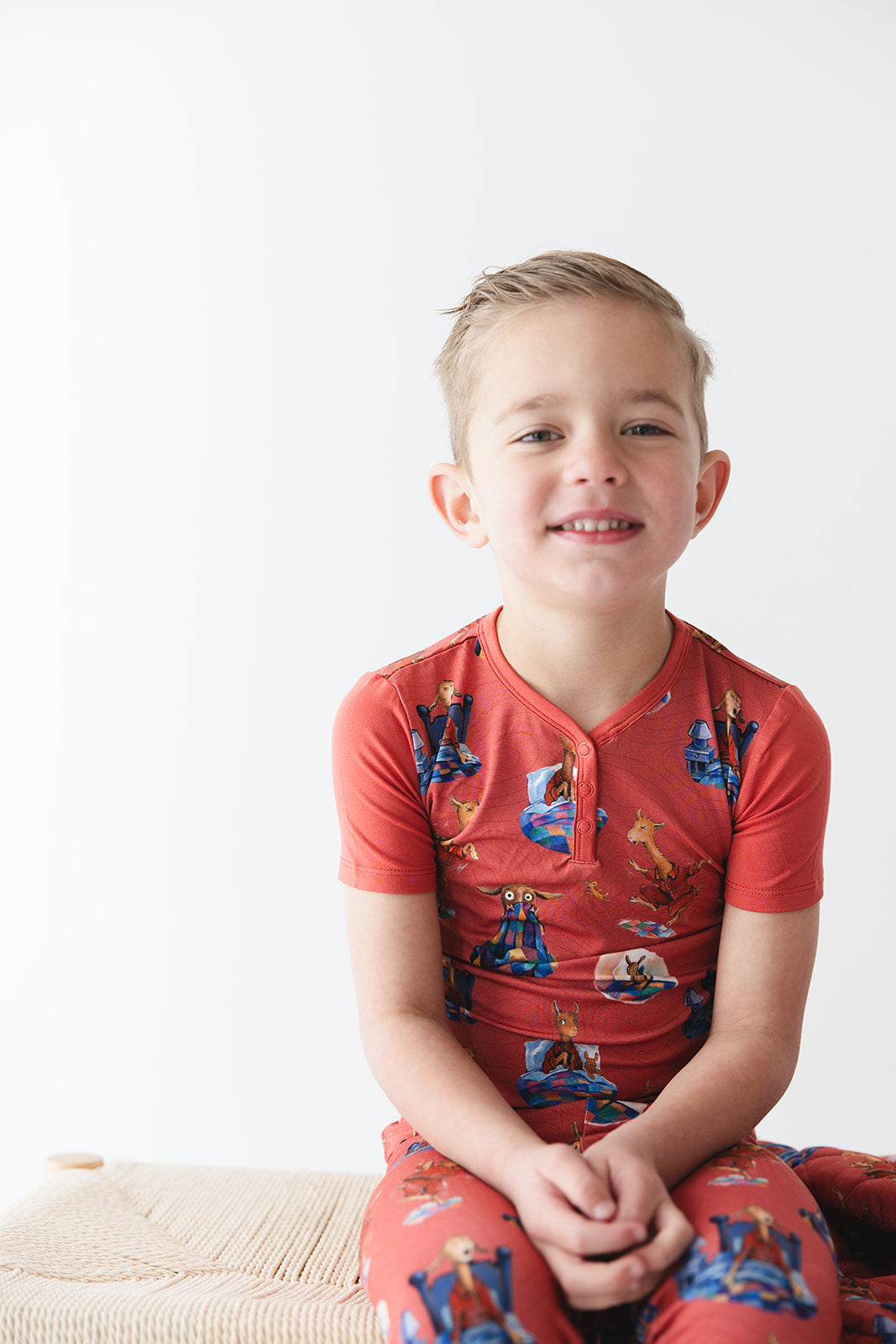 Llama Llama Red Pajama bamboo pajama set for toddler boys and girls. 