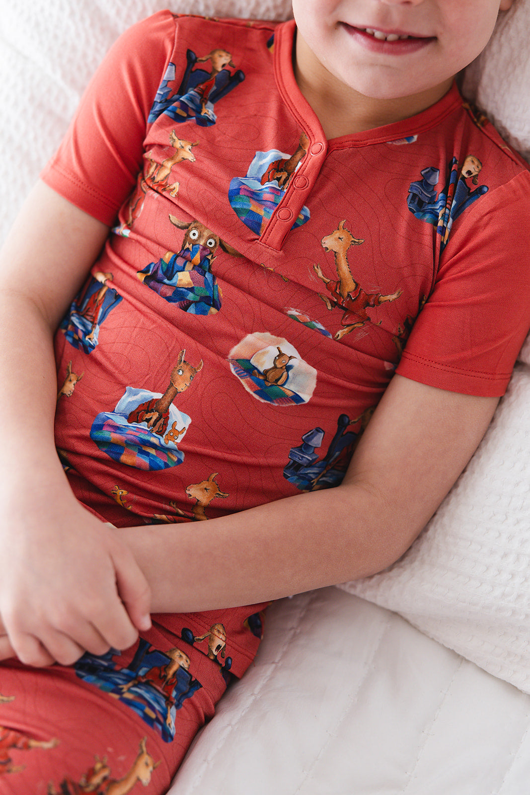 Llama Llama Red Pajama bamboo pajama set for toddler boys and girls. 