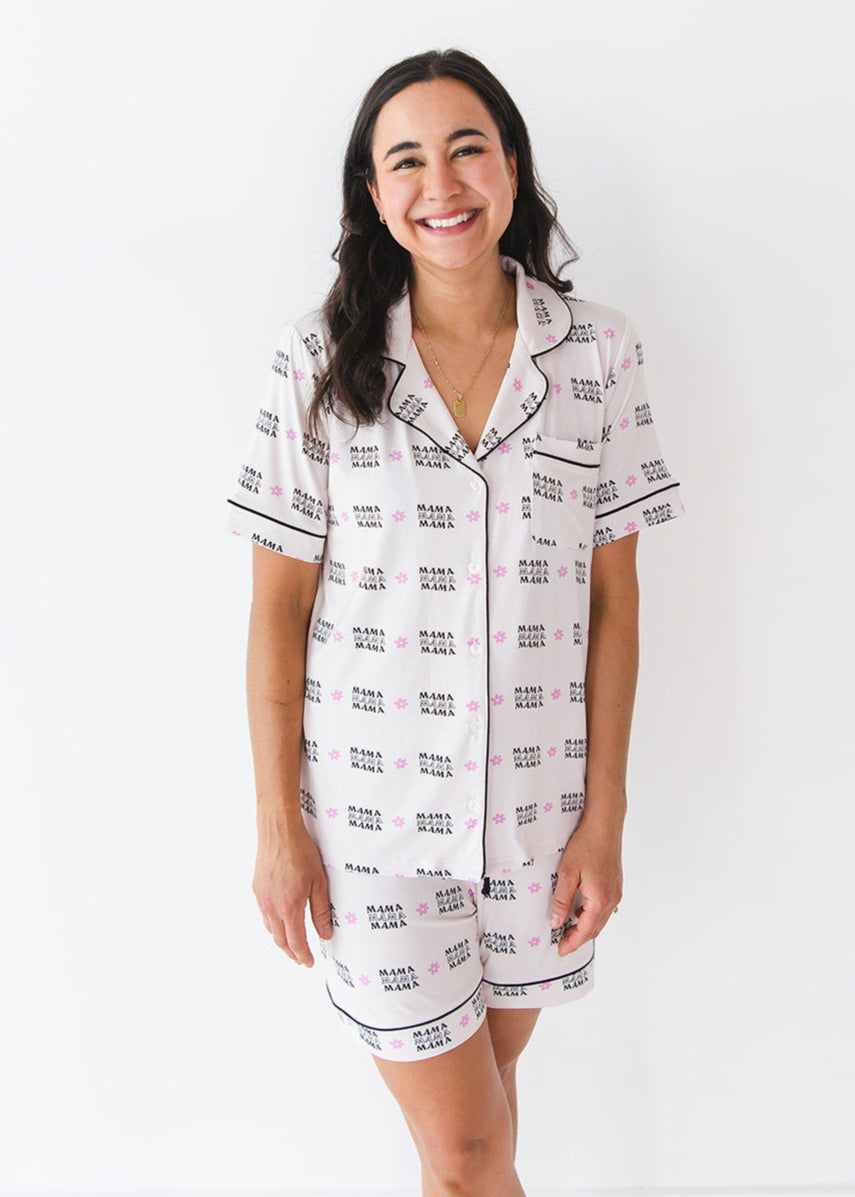 Women's Notch Collar Bamboo Pajama Set | Mama's Girl