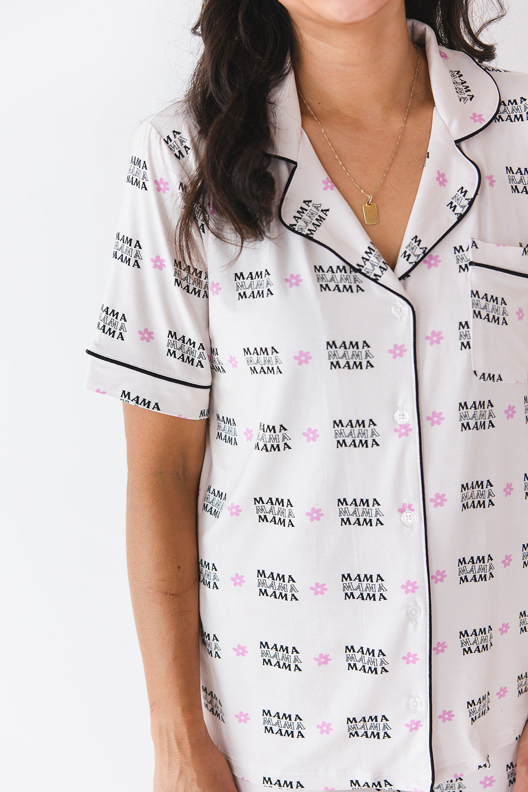 Women's Notch Collar Bamboo Pajama Set | Mama's Girl