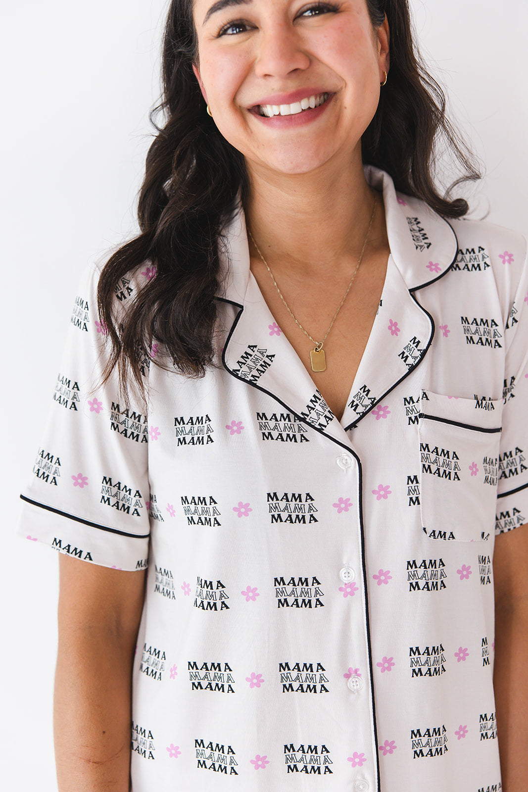 Women's Notch Collar Bamboo Pajama Set | Mama's Girl