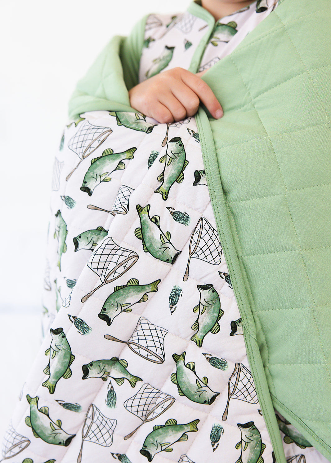 Fishing bamboo quilted blanket wi.h 3.0 TOG filling.
