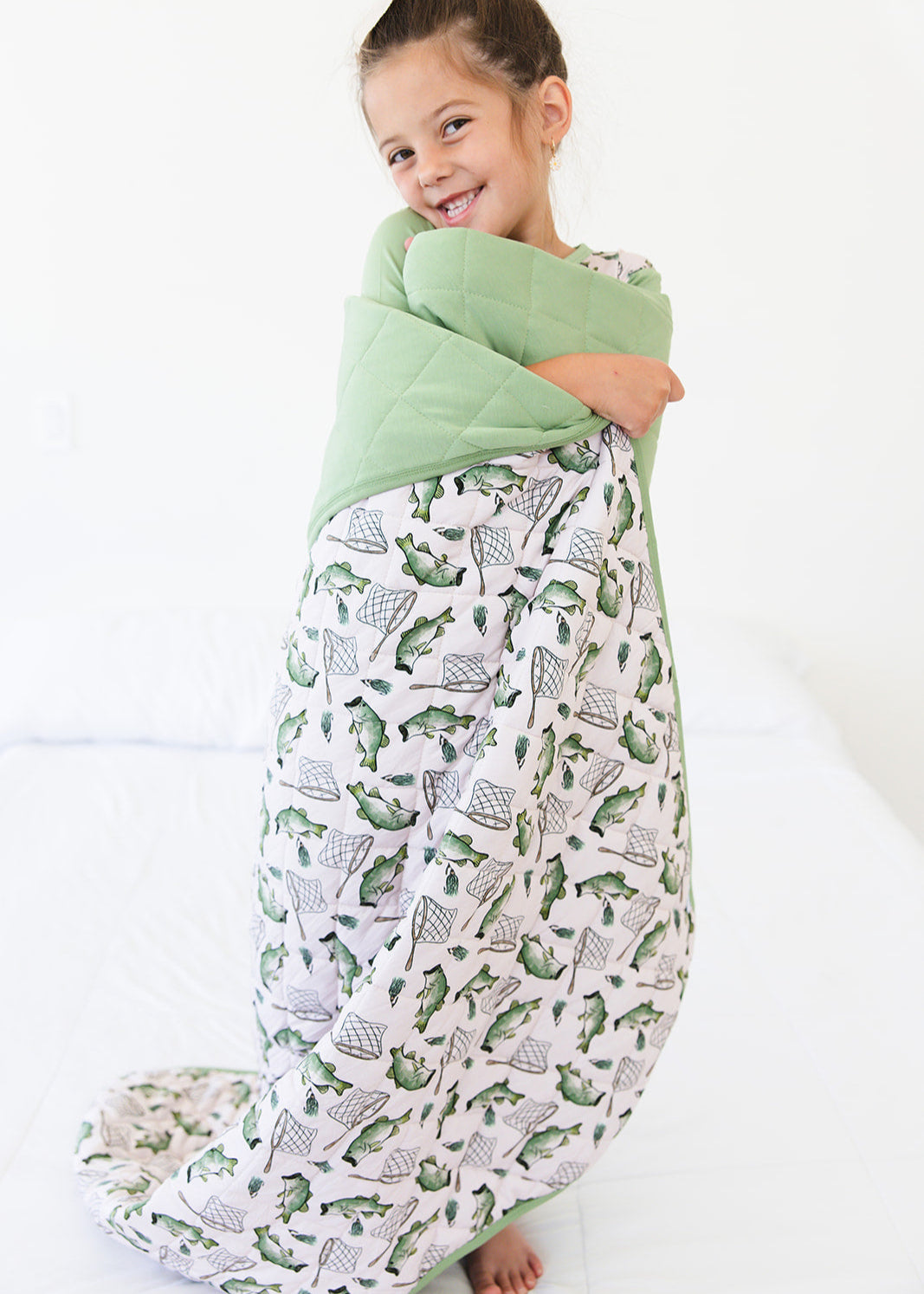 Fishing bamboo quilted blanket wi.h 3.0 TOG filling.