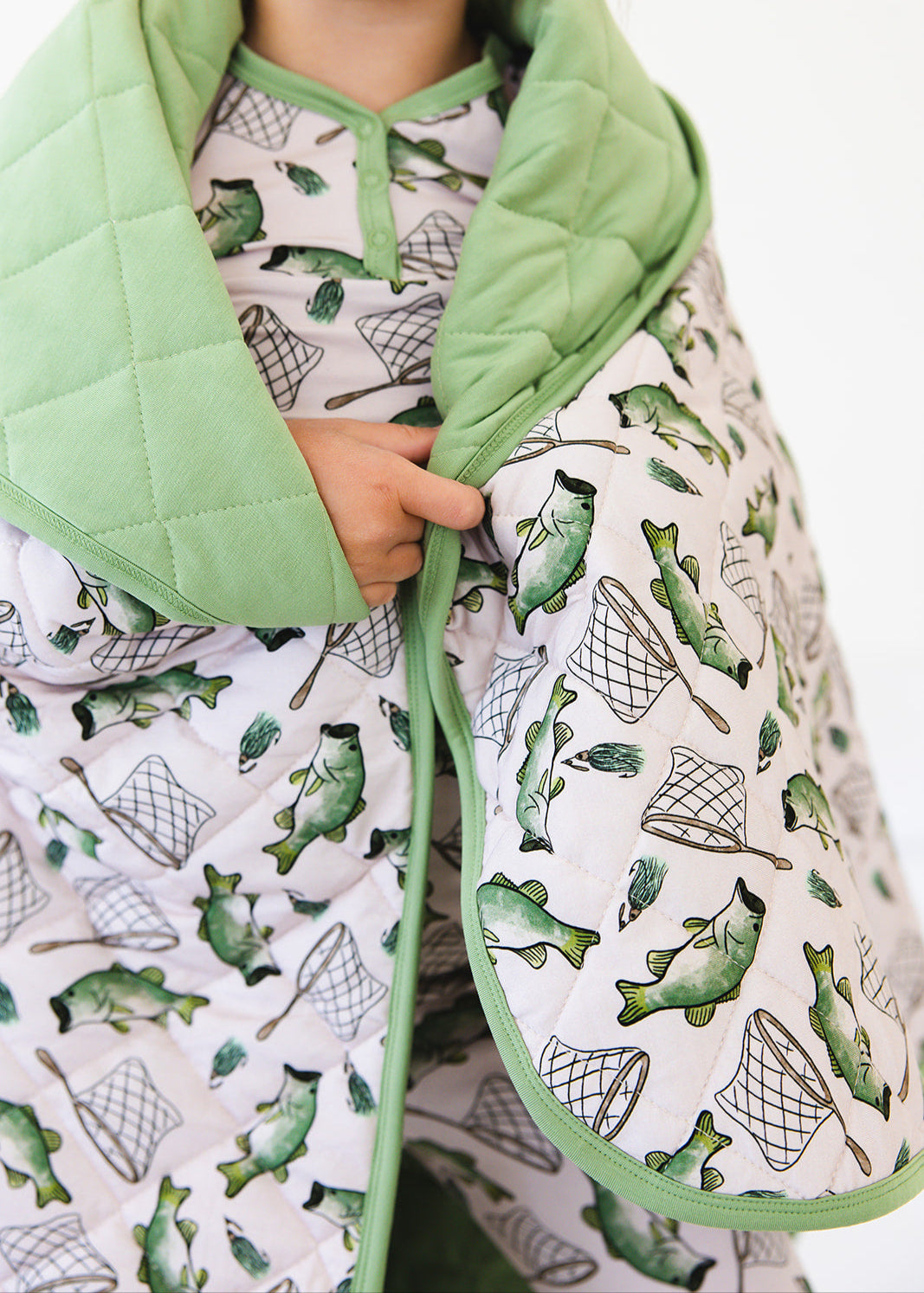 Fishing bamboo quilted blanket wi.h 3.0 TOG filling.