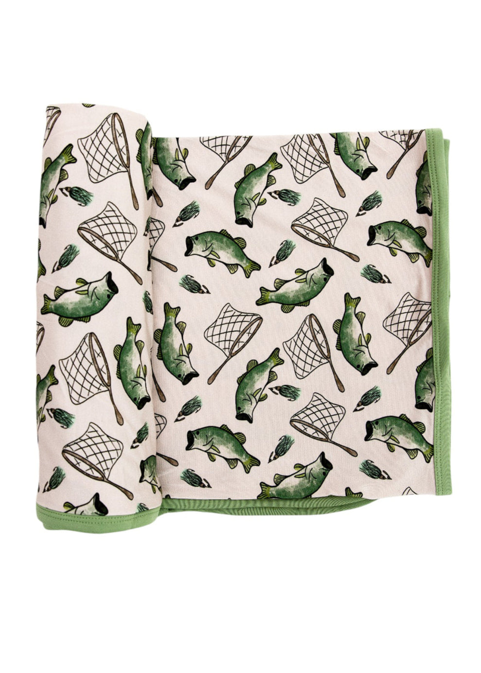 Fishing bamboo swaddle for newborn babies.