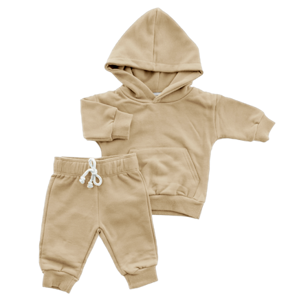 Organic Cotton Hoodie & Jogger Set | Beige