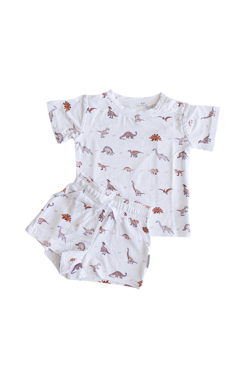 Neutrales Dinosaurier-Shortie-Set