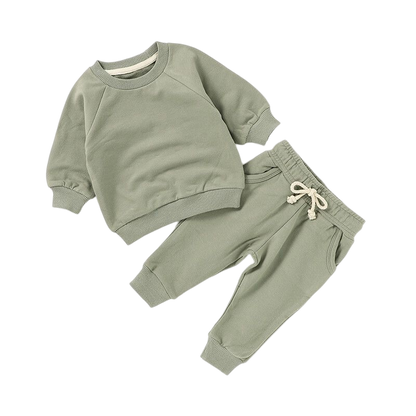 Organic Cotton Sweatsuit Set | Sage