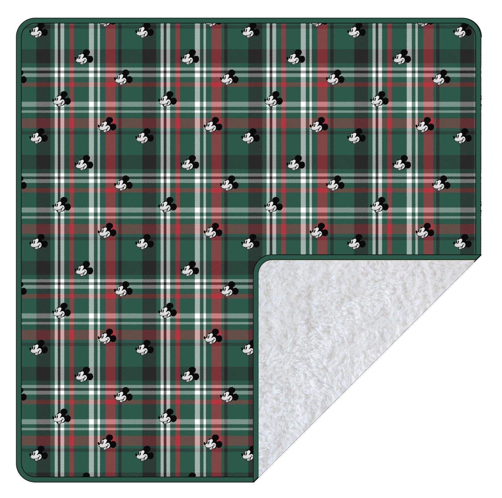 Plush Bamboo Blanket | Tartan Steamboat Willie (PREORDER:SHIPS LATE OCT)