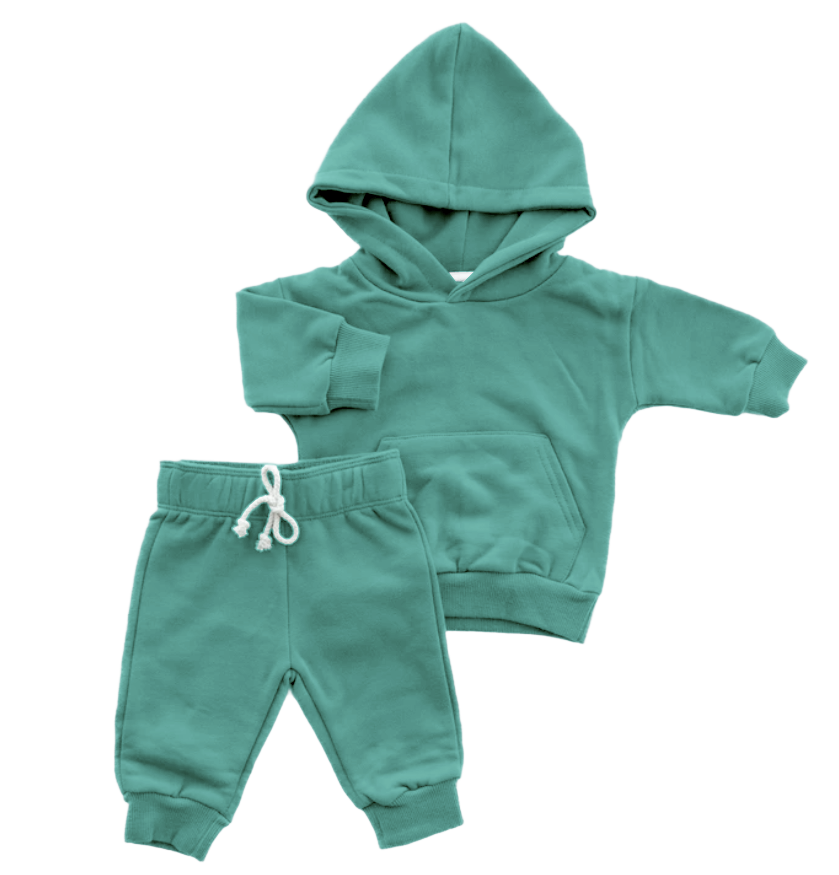 Organic Cotton Hoodie & Jogger Set | Green