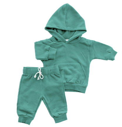 Organic Cotton Hoodie & Jogger Set | Green