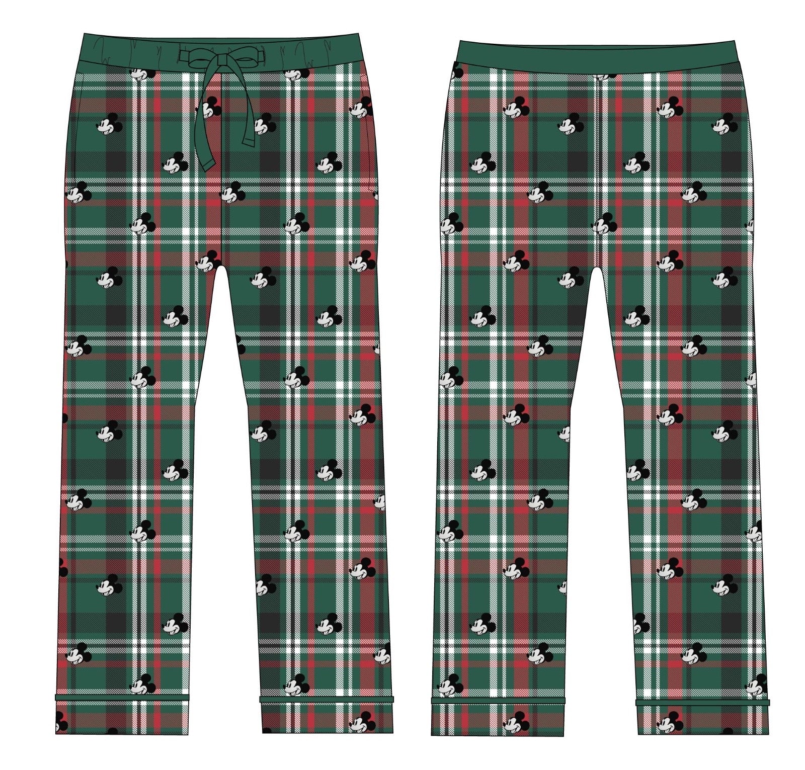 Men's Bamboo Pajama Pants | Tartan Steamboat Willie (PREORDER:SHIPS LATE OCT)