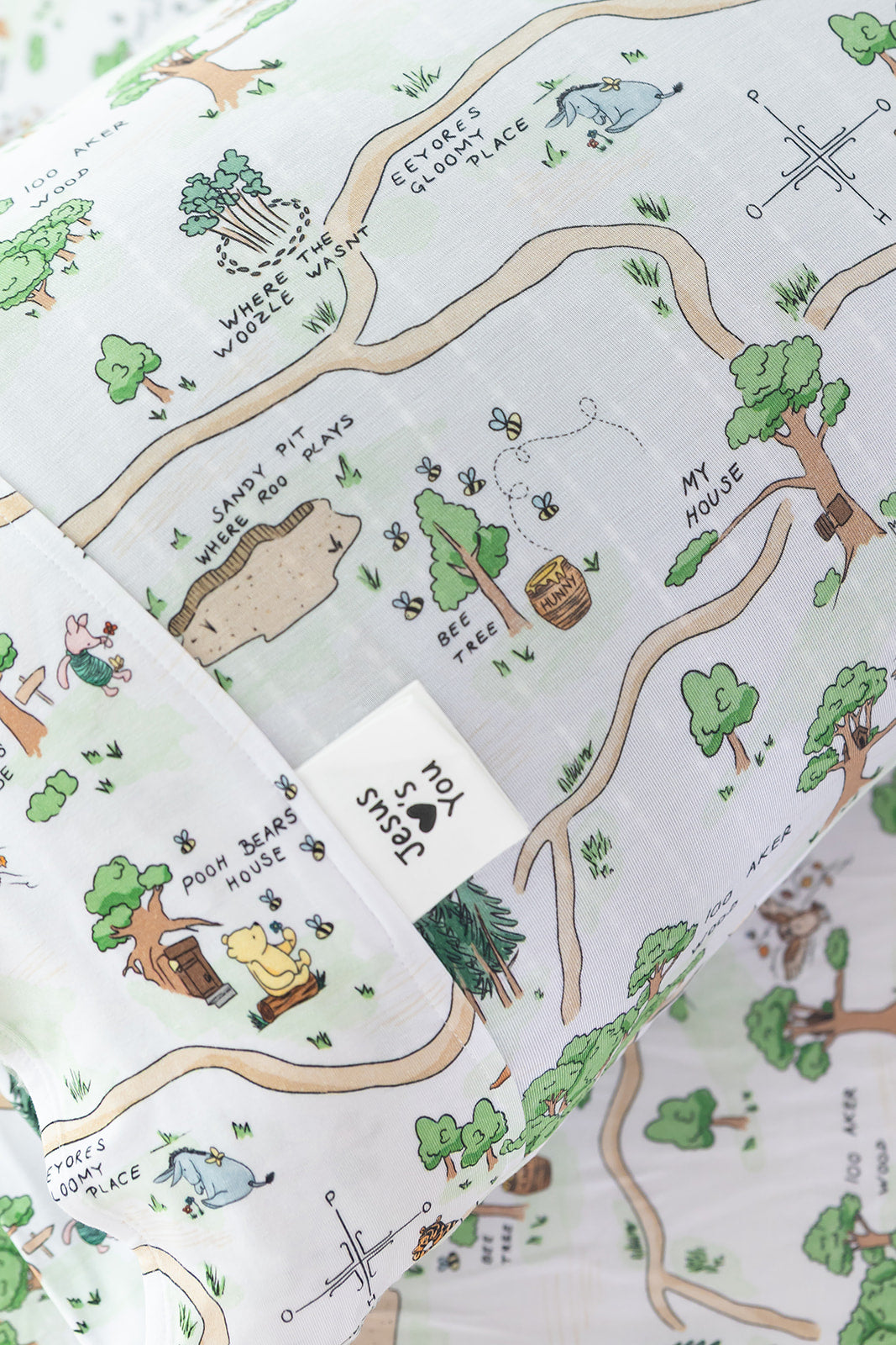 Hundred Acre Wood Winnie the Pooh bamboo pillow case.
