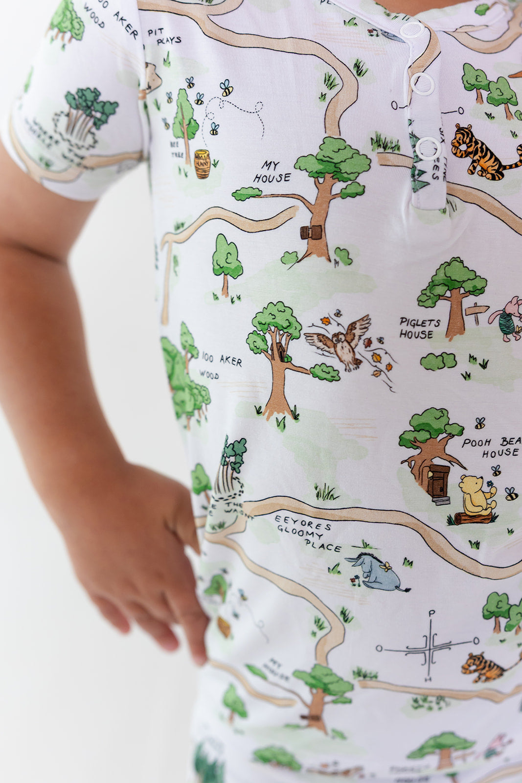 Winnie the Pooh Hundred Acre Wood bamboo pajama set.