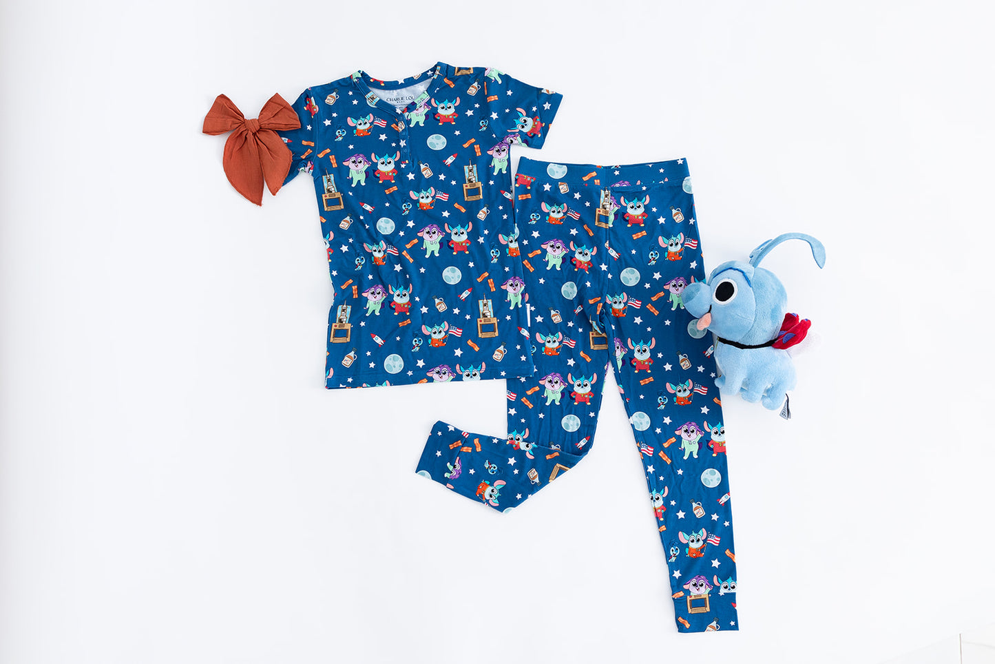 Bamboo pajama set for toddler boys and girls with Chip Chilla print for winter and summer. Daily Wire and Bentkey's Chip Chilla pajamas.