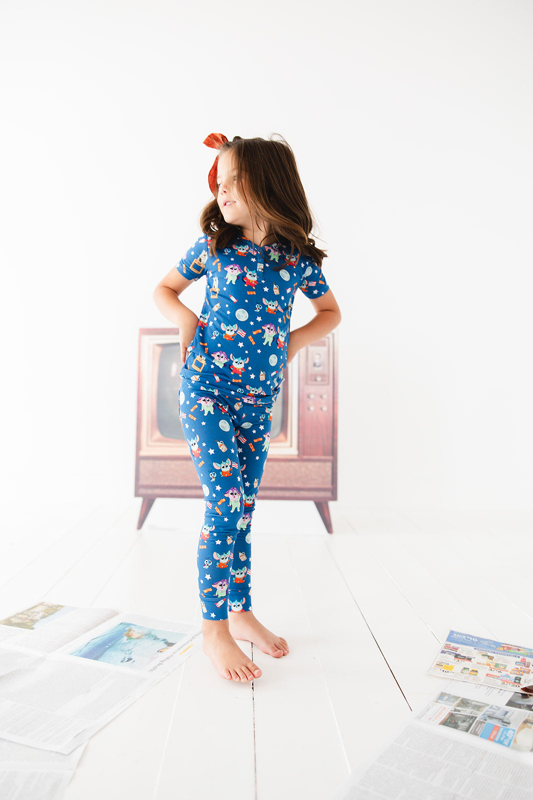 Bamboo pajama set for toddler boys and girls with Chip Chilla print for winter and summer. Daily Wire and Bentkey's Chip Chilla pajamas.