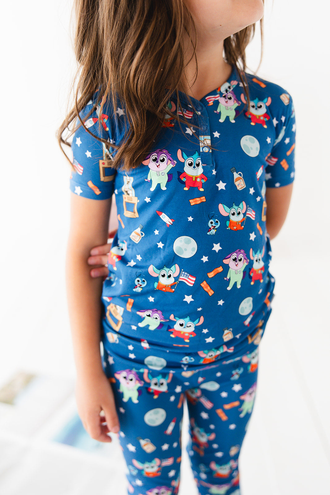 Bamboo pajama set for toddler boys and girls with Chip Chilla print for winter and summer. Daily Wire and Bentkey's Chip Chilla pajamas.