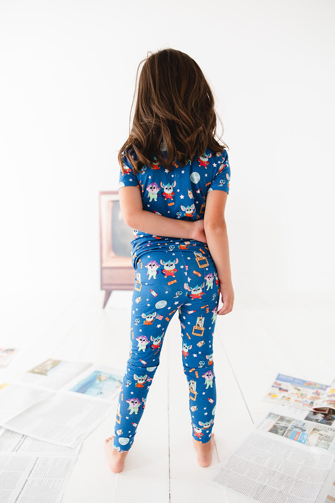 Bamboo pajama set for toddler boys and girls with Chip Chilla print for winter and summer. Daily Wire and Bentkey's Chip Chilla pajamas.