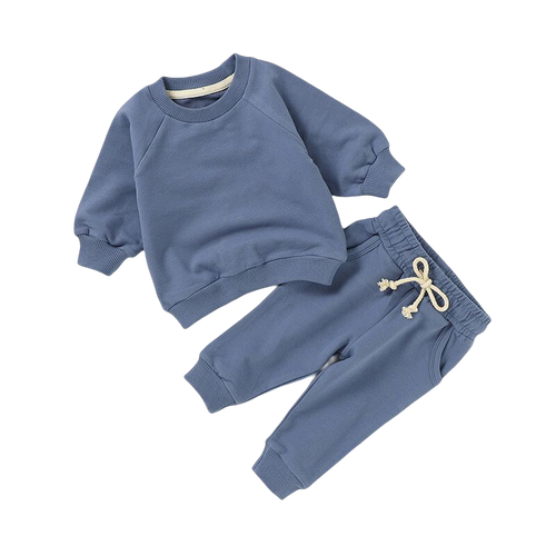 Organic Cotton Sweatsuit Set | Blue