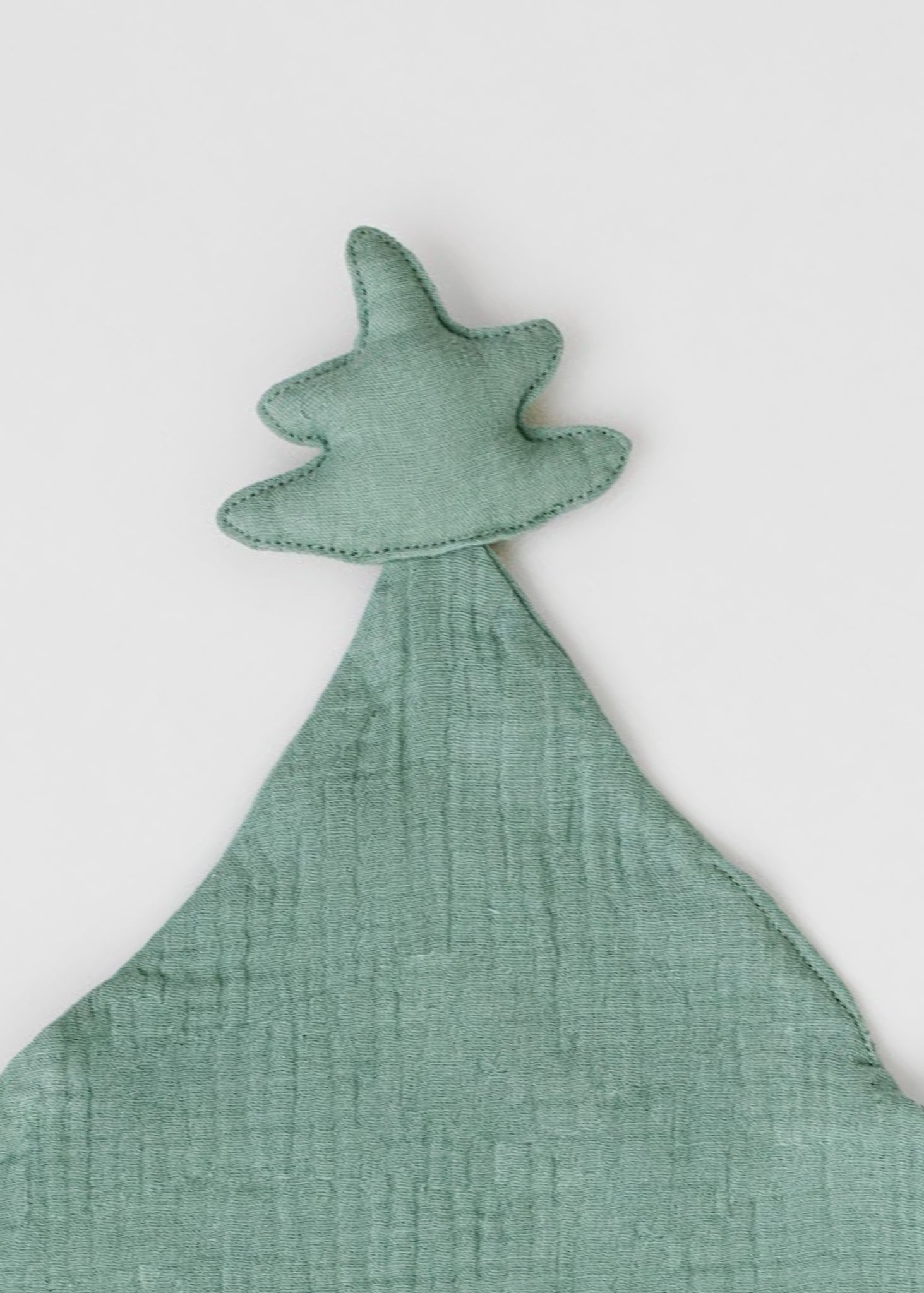 Christmas Tree Muslin Plush Lovey for babies and toddlers, boys and girls and gender neutral. Perfect stocking stuffer for babies.