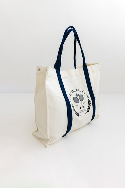 Mom Social Club Reuseable Tote for groceries, beach bag or shopping made of canvas.