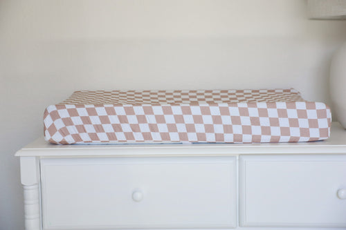 Checkered Luxe Changing Pad Cover