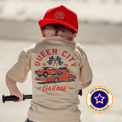 QUEEN CITY GARAGE TEE - VINTAGE CREAM