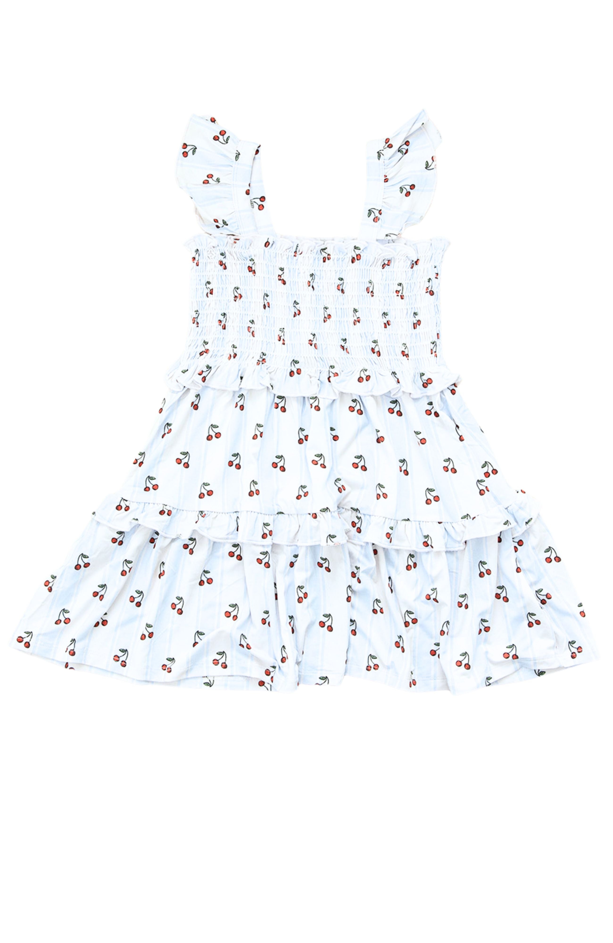 Bamboo Smocked Ruffle Dress | Cherry Picker