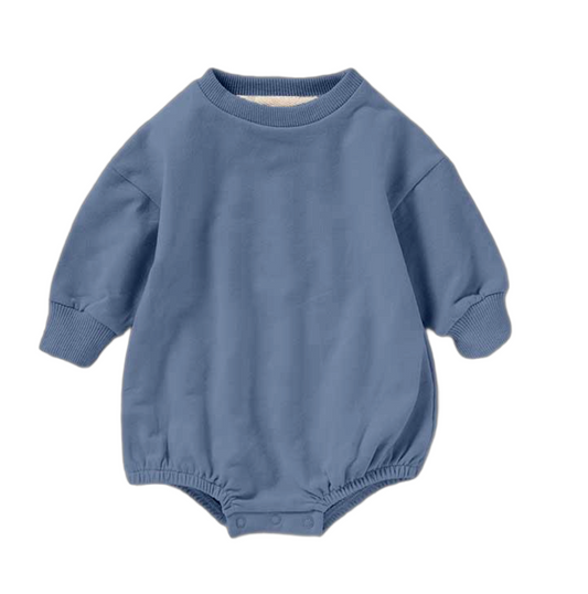 Organic Cotton Bubble Romper | Blue