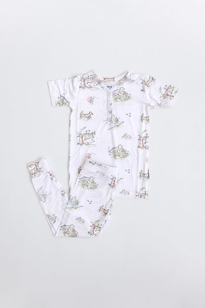 Winnie the Pooh Bamboo two piece pajama set which is gender neutral.