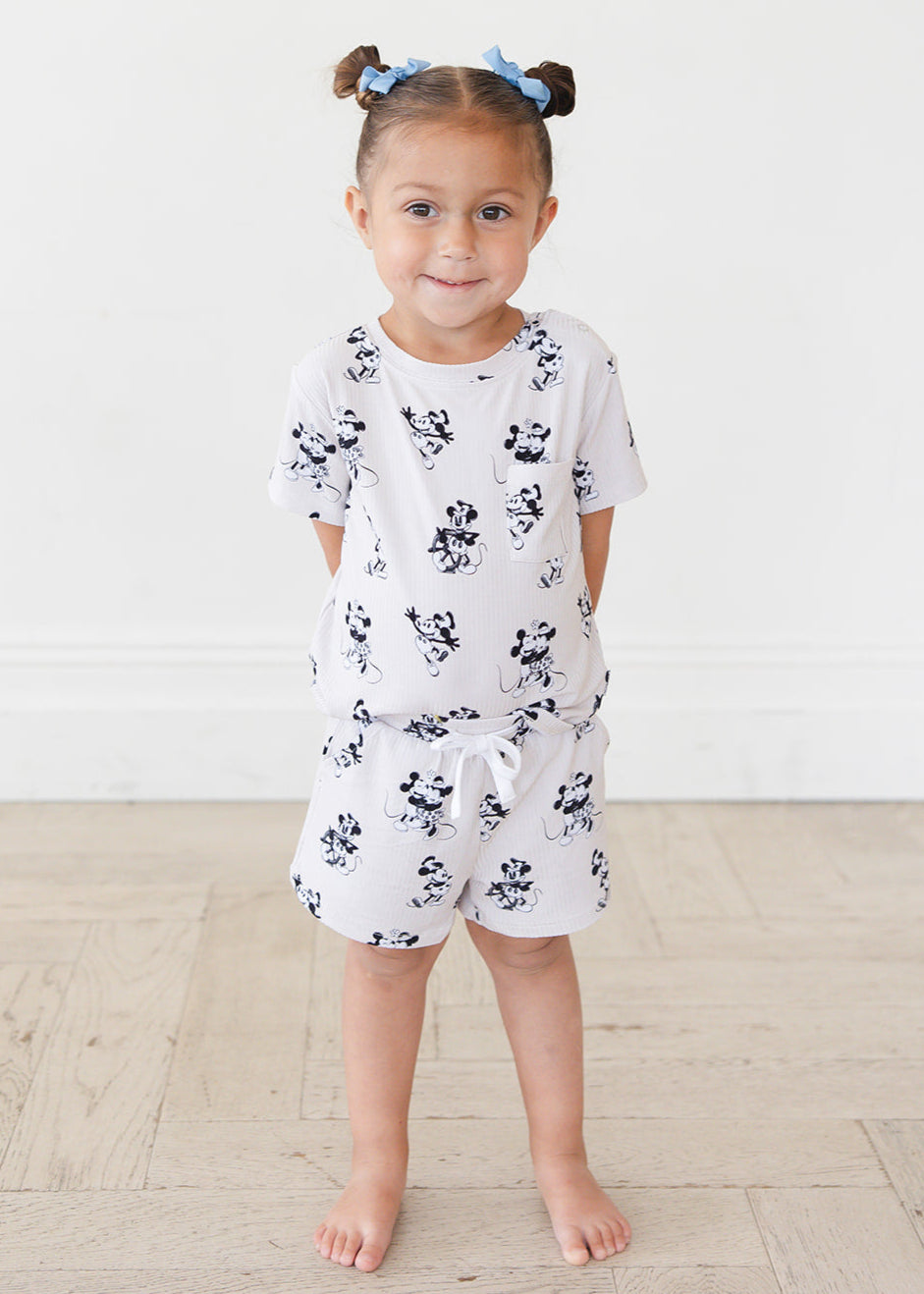 Ribbed Bamboo Shortie Set | Steamboat Willie