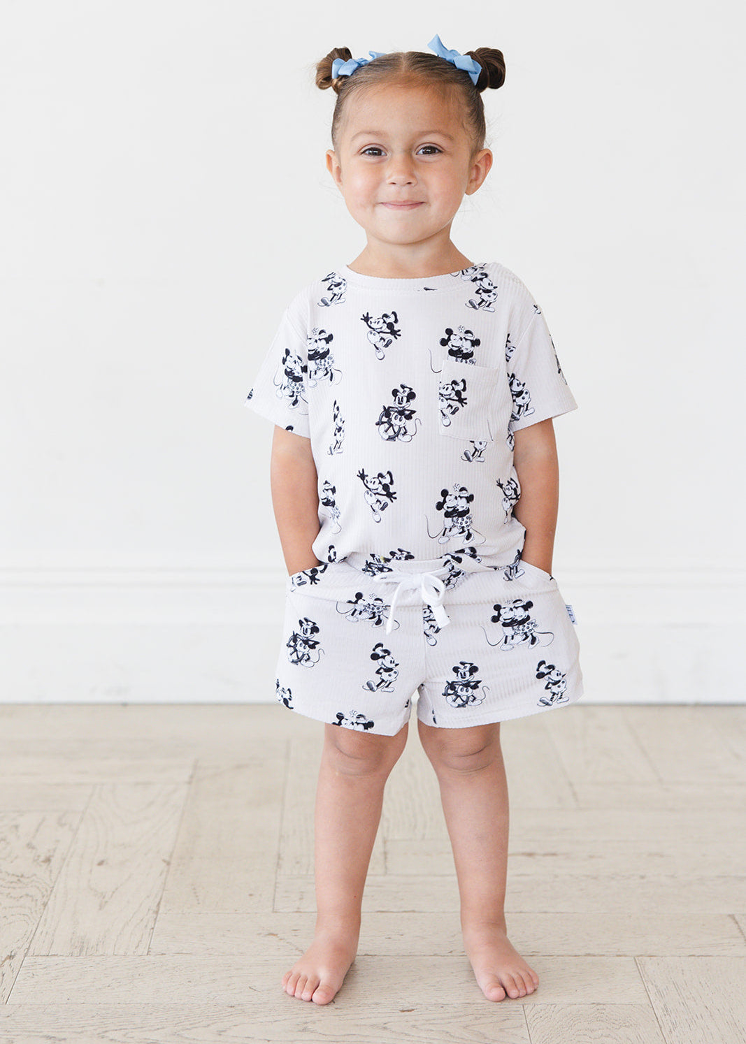 Ribbed Bamboo Shortie Set | Steamboat Willie
