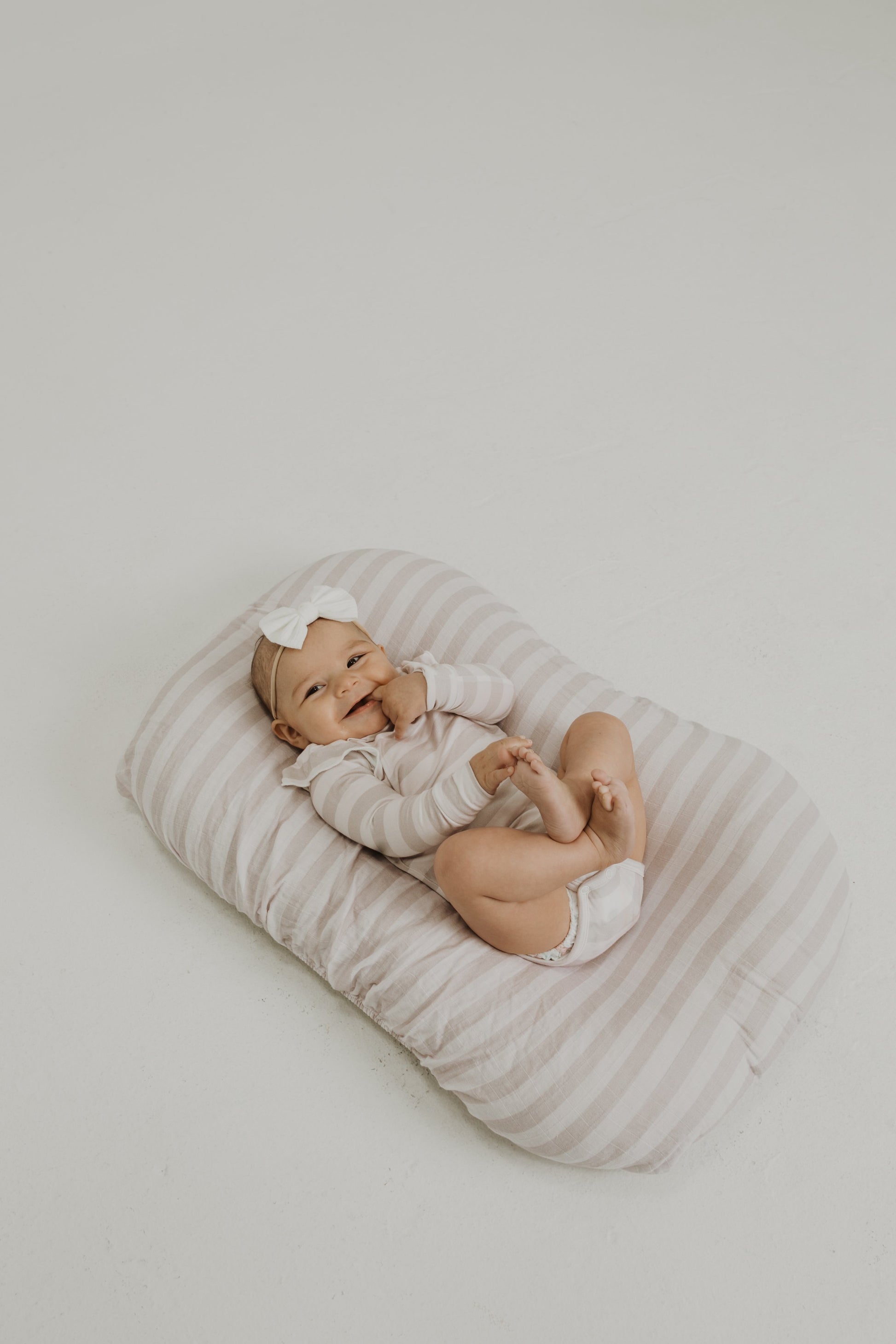 Striped 100% cotton Muslin Changing Pad Cover for nursery room for boys and girls.