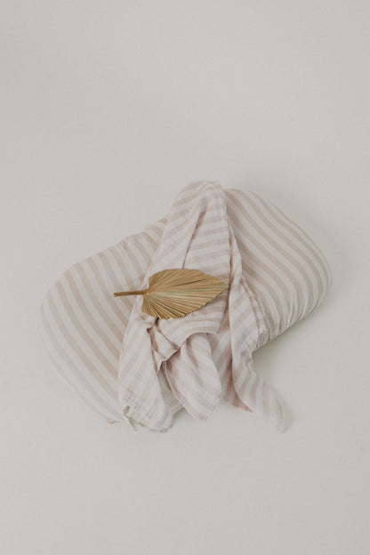 Striped 100% cotton Muslin Changing Pad Cover for nursery room for boys and girls.