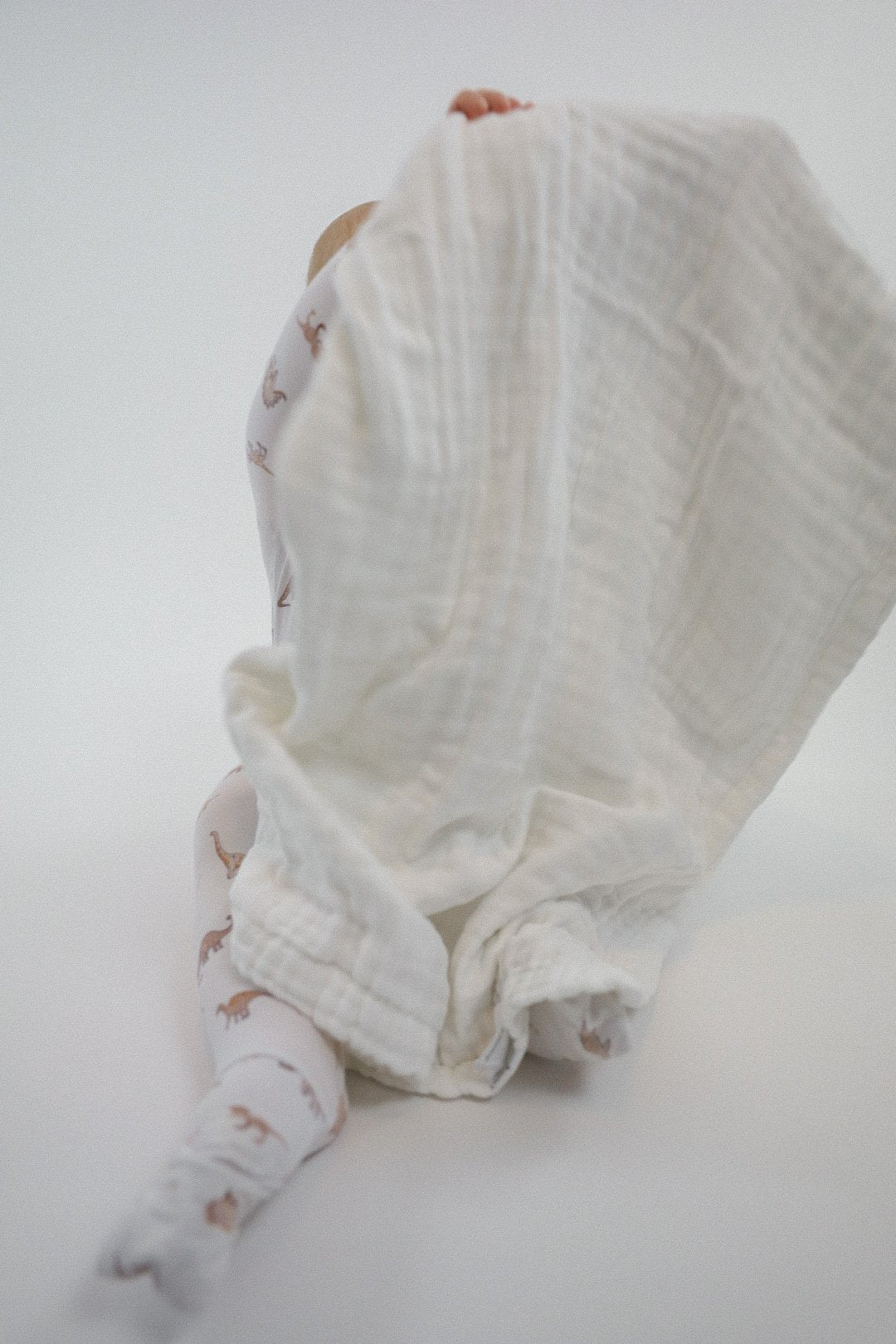 White 100% cotton muslin quilt, blanket or towel for baby girls, baby boys or toddlers.